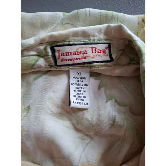 Vintage Jamaica Bay Button-Up Floral Short Sleeve Shirt Mens XL - Picture 4 of 6